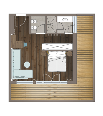 Besonders tief schlafen, heißt das Motto in unserer Suite Holzius.